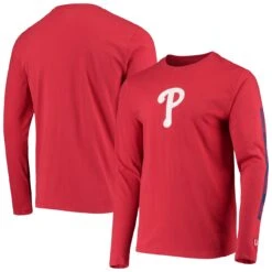 Men's Philadelphia Phillies New Era Red Long Sleeve T-Shirt