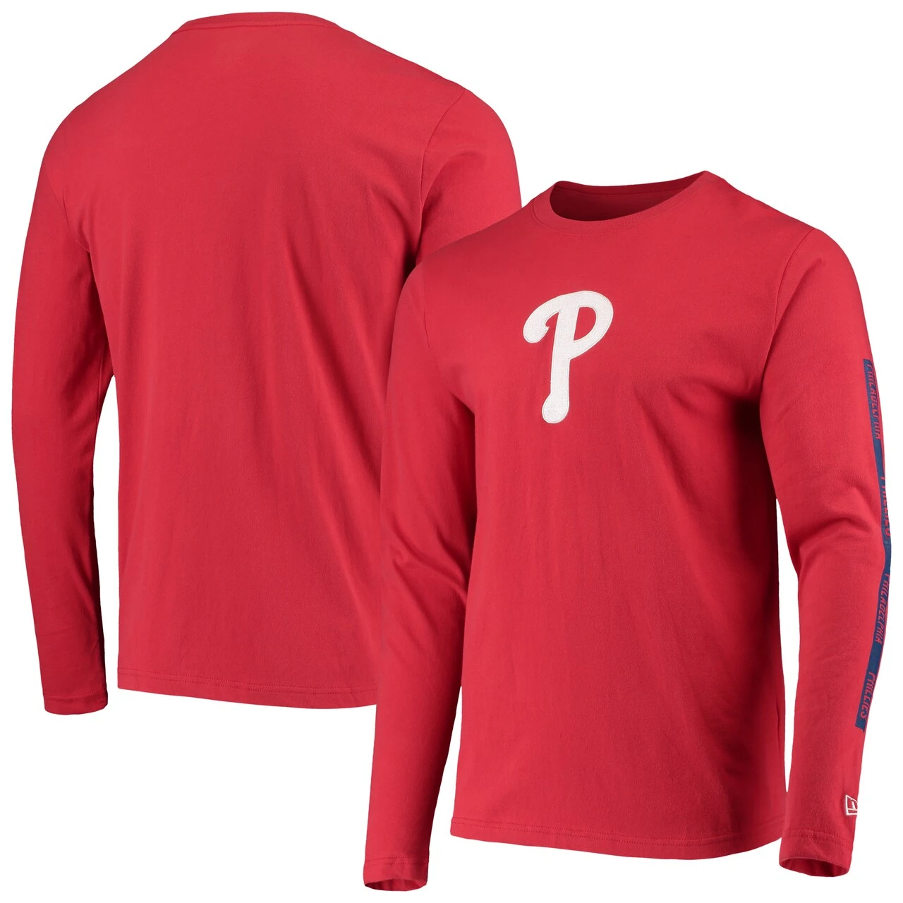 Men's Philadelphia Phillies New Era Red Long Sleeve T-Shirt