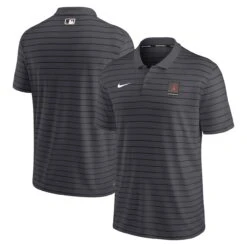 Men's Arizona Diamondbacks Nike Anthracite Authentic Collection Striped Performance Pique Polo