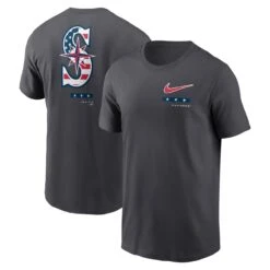 Men's Seattle Mariners Nike Anthracite Americana T-Shirt