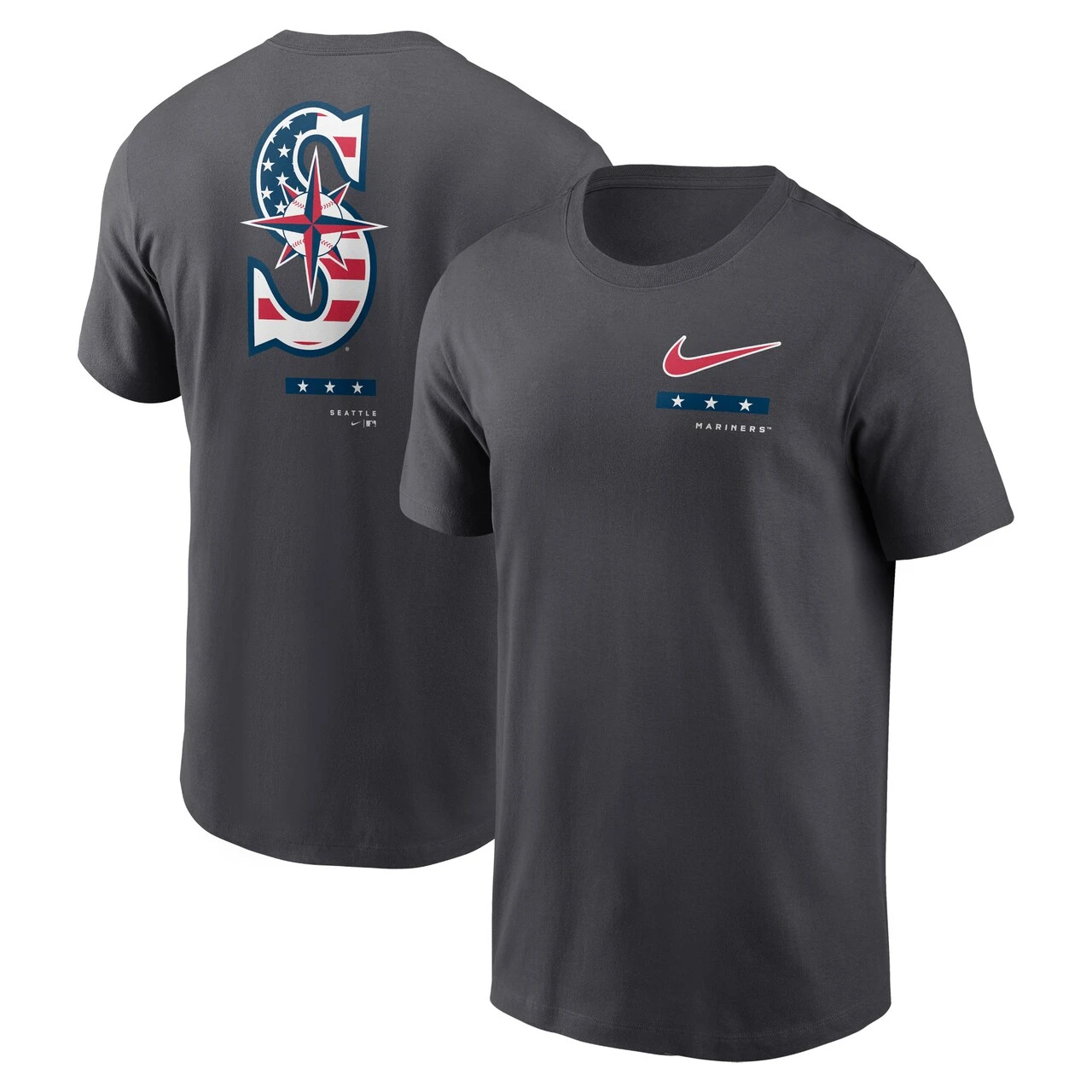 Men's Seattle Mariners Nike Anthracite Americana T-Shirt