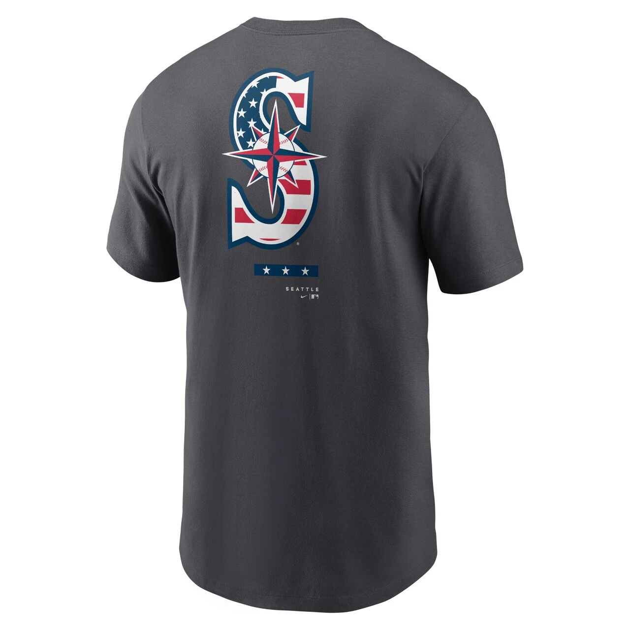 Men's Seattle Mariners Nike Anthracite Americana T-Shirt - Image 3