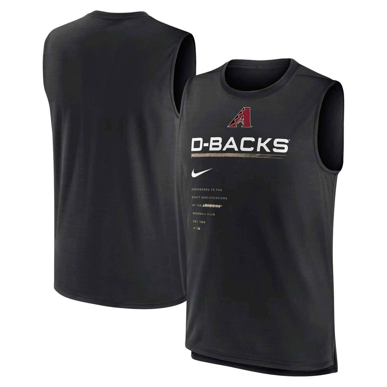 Men's Arizona Diamondbacks Nike Black Exceed Performance Tank Top