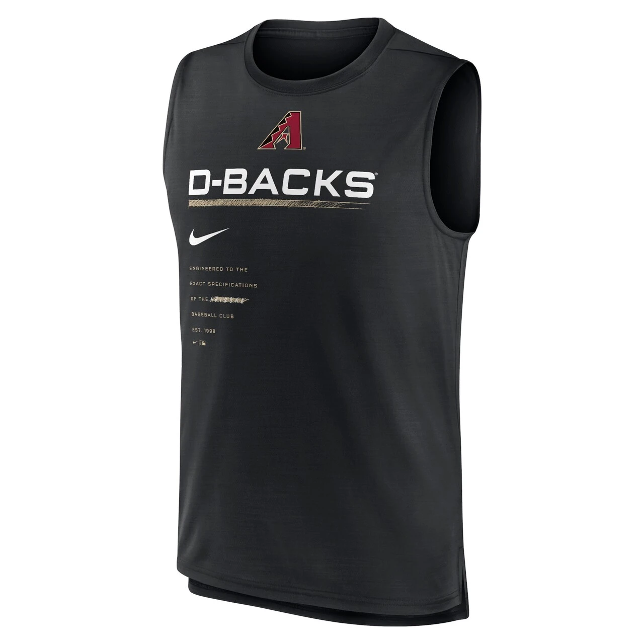 Men's Arizona Diamondbacks Nike Black Exceed Performance Tank Top - Image 2