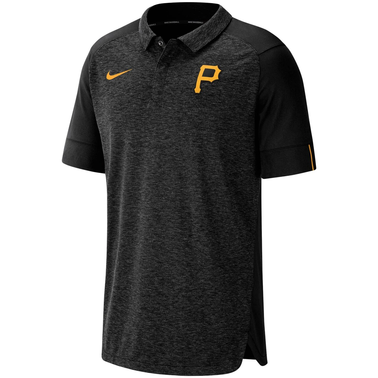 Men's Pittsburgh Pirates Nike Black Authentic Collection Team Logo Elite Polo - Image 2
