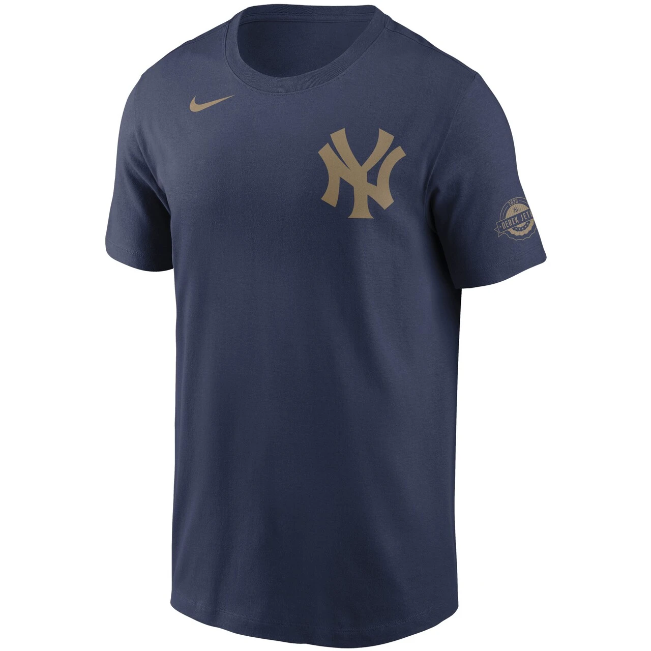 Men's New York Yankees Derek Jeter Nike Navy Gold Name & Number T-Shirt - Image 2