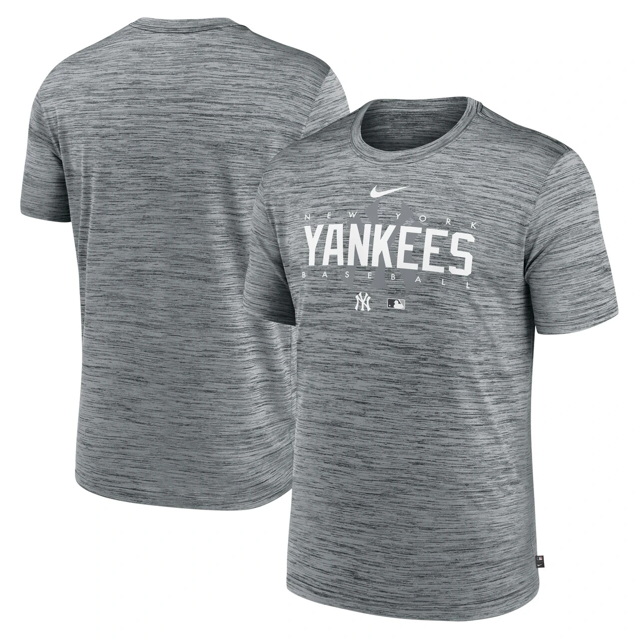 Men's New York Yankees Nike Heather Gray Authentic Collection Velocity Performance Practice T-Shirt