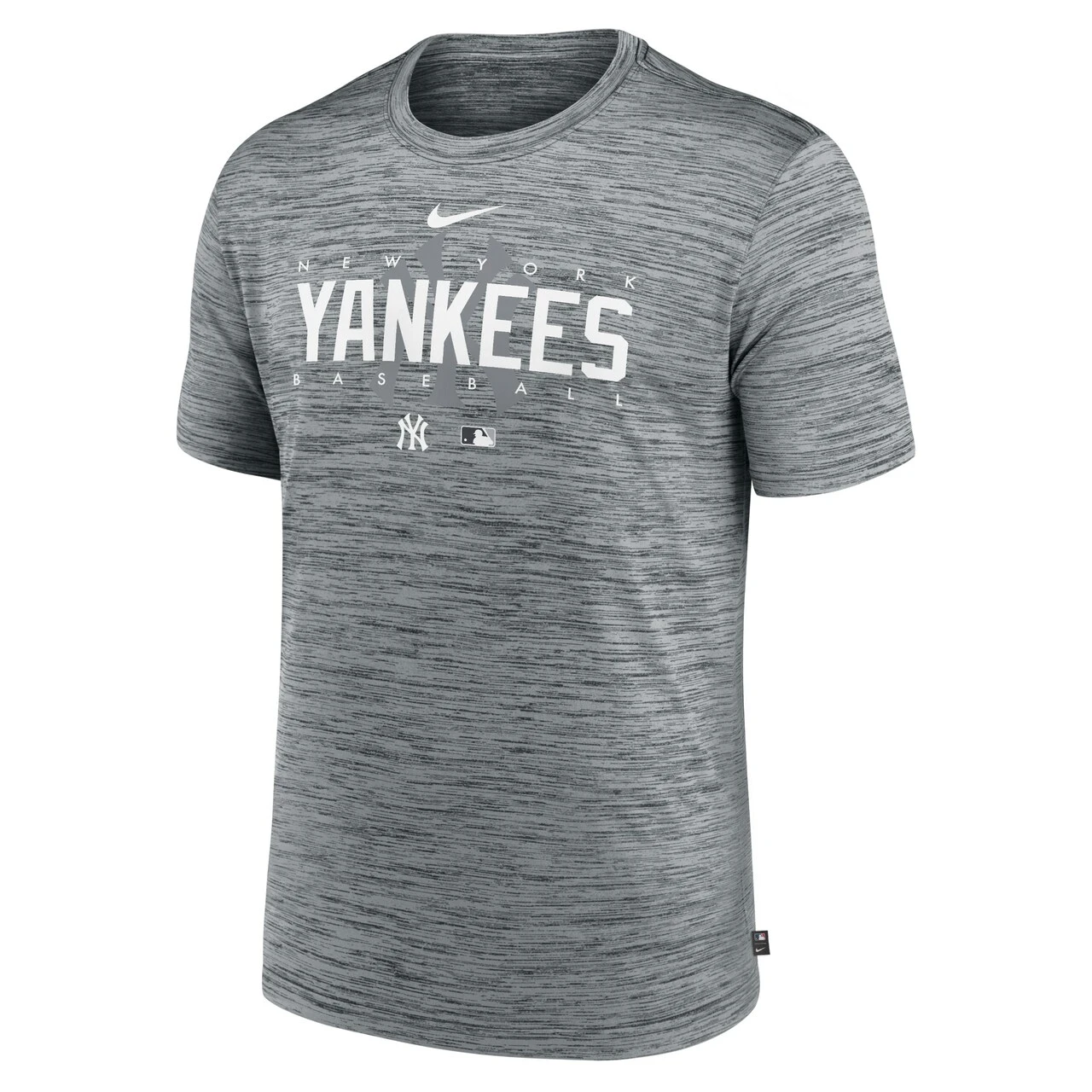 Men's New York Yankees Nike Heather Gray Authentic Collection Velocity Performance Practice T-Shirt - Image 2