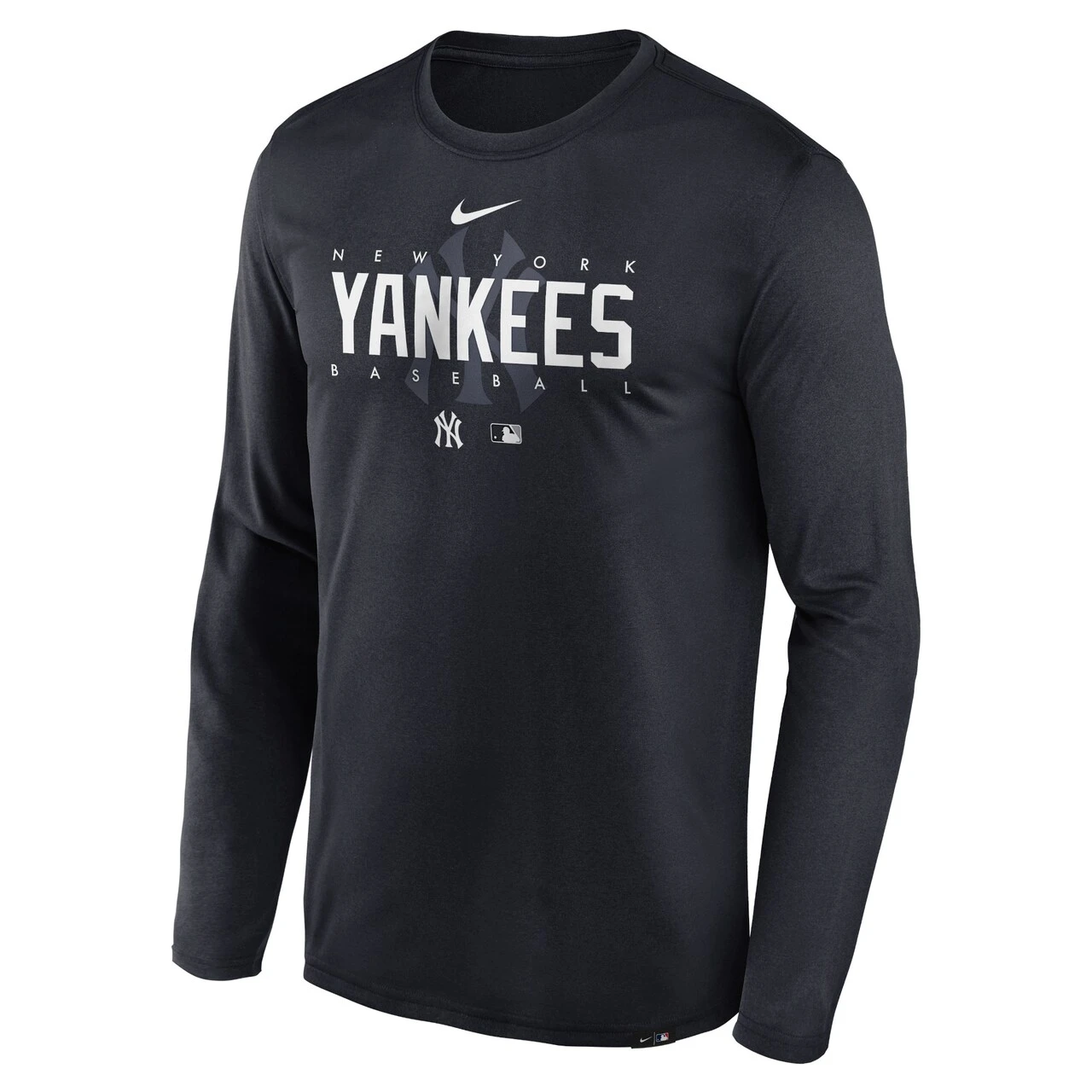 Men's New York Yankees Nike Navy Authentic Collection Team Logo Legend Performance Long Sleeve T-Shirt - Image 2
