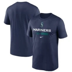 Men's Seattle Mariners Nike Navy 2022 Postseason Authentic Collection Dugout T-Shirt