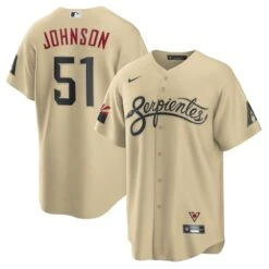 Men's Arizona Diamondbacks Randy Johnson Nike Sand City Connect Replica Player Jersey