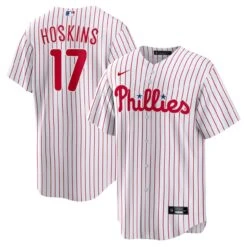 Men's Philadelphia Phillies Rhys Hoskins Nike White Home Replica Player Name Jersey