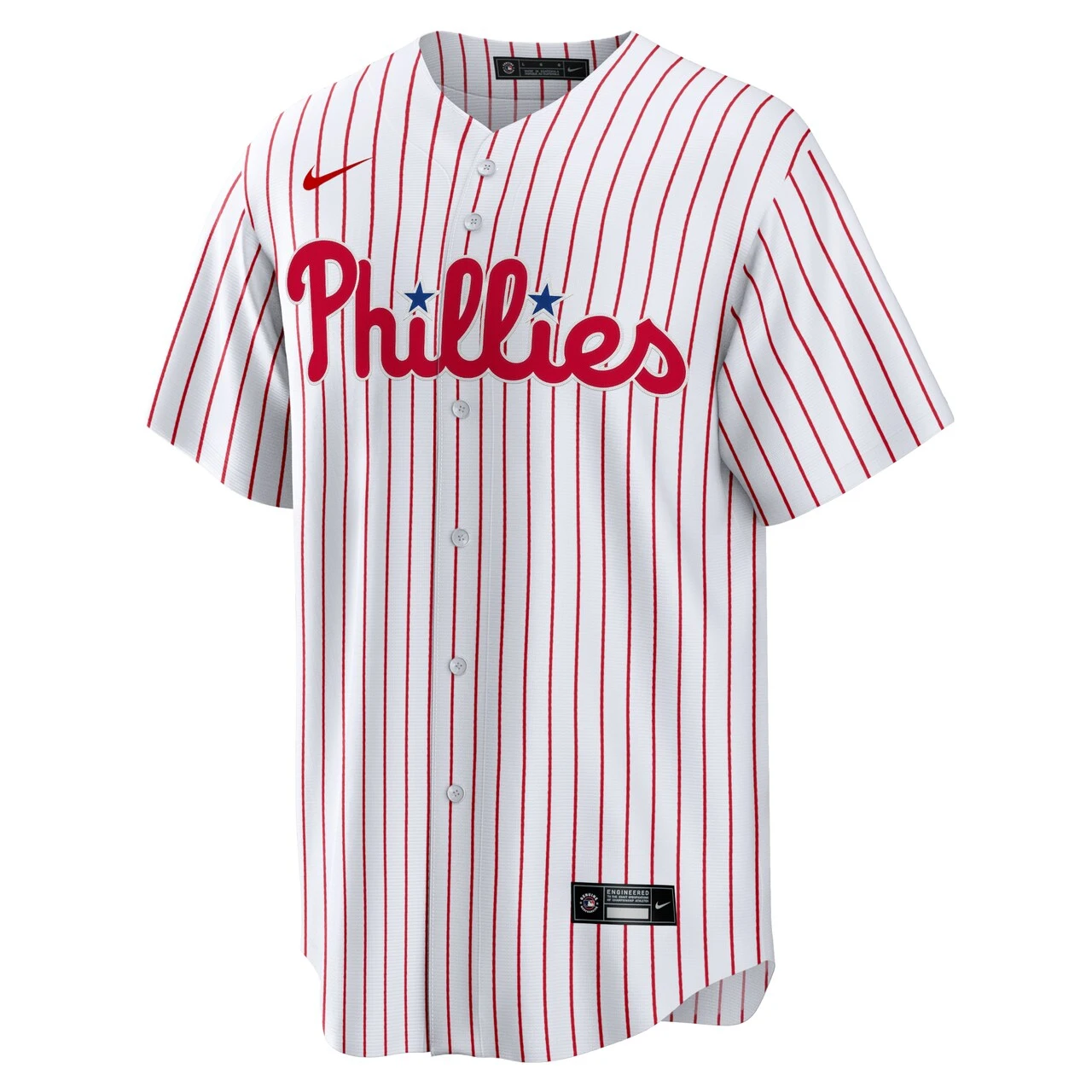 Men's Philadelphia Phillies Rhys Hoskins Nike White Home Replica Player Name Jersey - Image 2