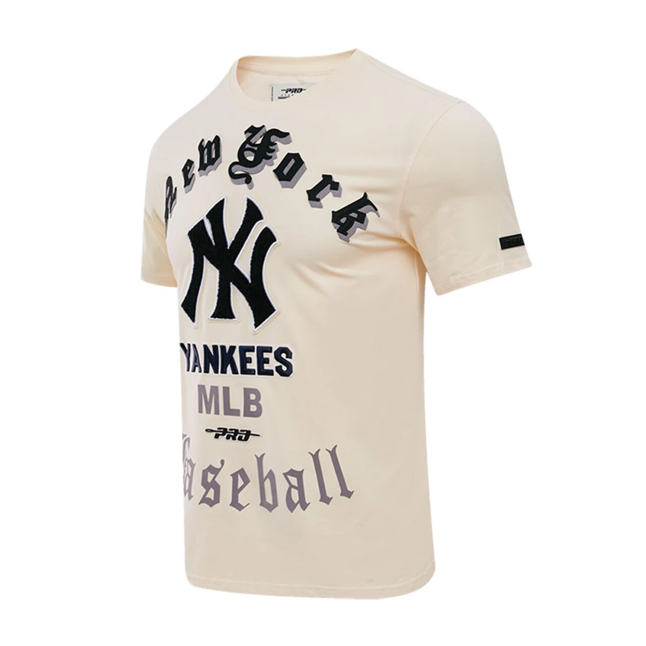 Men's New York Yankees Pro Standard Cream Cooperstown Collection Old English T-Shirt - Image 2
