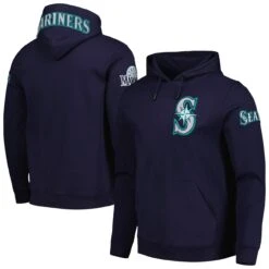 Men's Seattle Mariners Pro Standard Navy Team Logo Pullover Hoodie