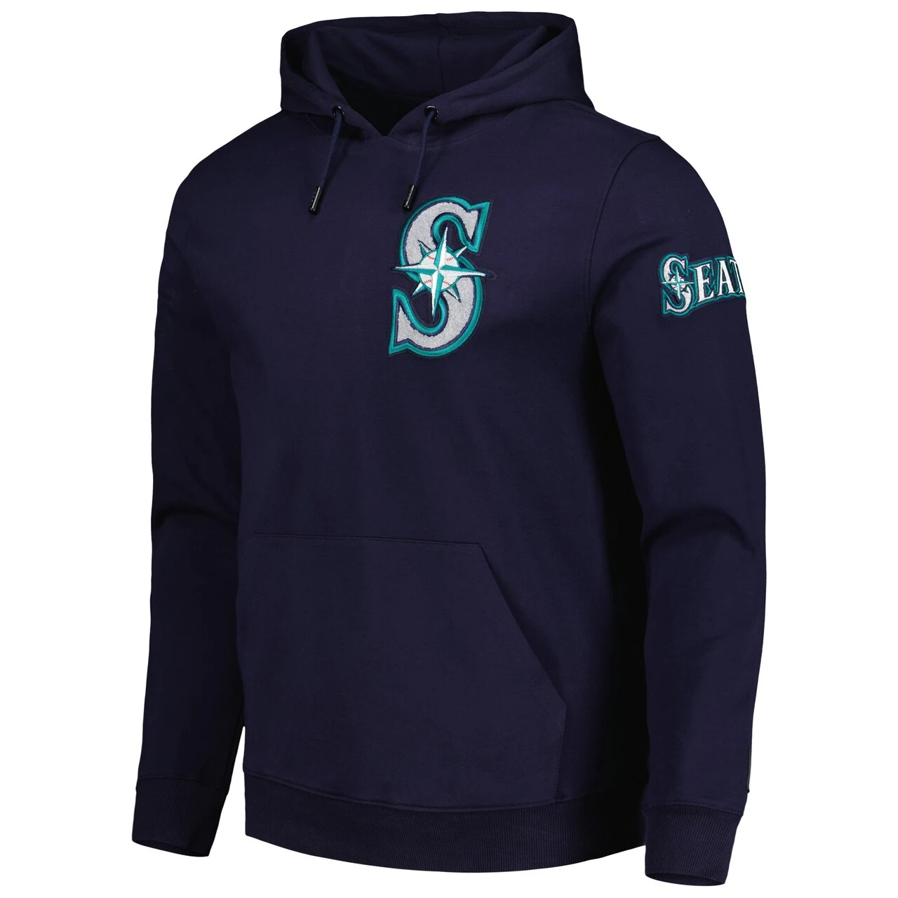Men's Seattle Mariners Pro Standard Navy Team Logo Pullover Hoodie - Image 2
