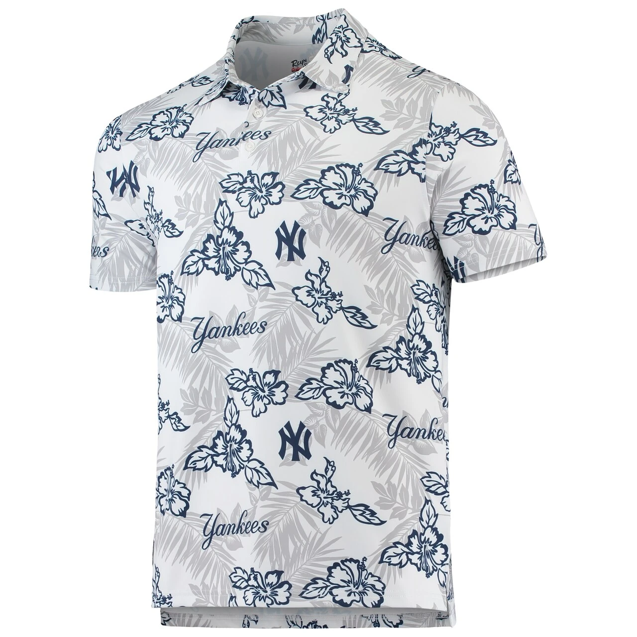 Men's New York Yankees Reyn Spooner White Performance Polo - Image 2