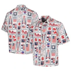 Men's Philadelphia Phillies Reyn Spooner White Americana Button-Up Shirt