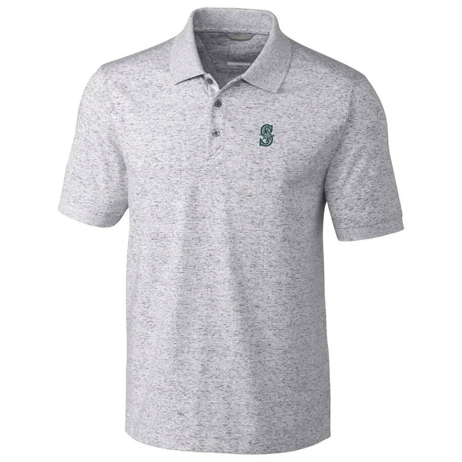 Seattle Mariners Cutter & Buck Advantage Polo Space Dye - Gray