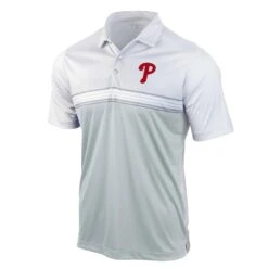 Men's Philadelphia Phillies Antigua Gray/White Answer Polo